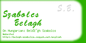 szabolcs belagh business card